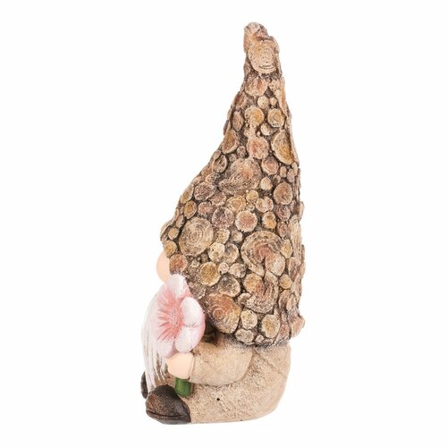 Záhradná dekorácia Škriatok kvetinka, 11 x 9 x 21cm, polyresin