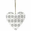 Zavesná kovová dekorácia Cloverleaf heart, 14 cm