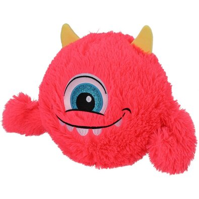 Piłka nadmuchiwana z futerkiem Monster różowy, śr. 23 cm