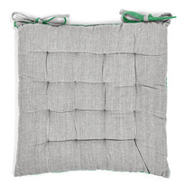 Стьобана подушка для сидіння Heda зелена / сіра , 40 x 40 см