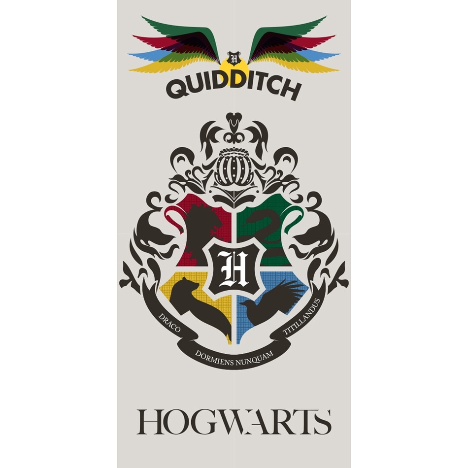 CARBOTEX Osuška Harry Potter Famfrpálové Týmy, 70 x 140 cm