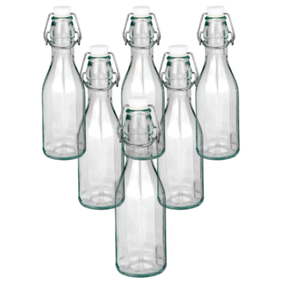 Skleněná láhev s clip uzávěrem, 0,5 l, 6 ks