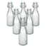 Szklana butelka z zamknięciem clip, 0,5 l, 6 szt.