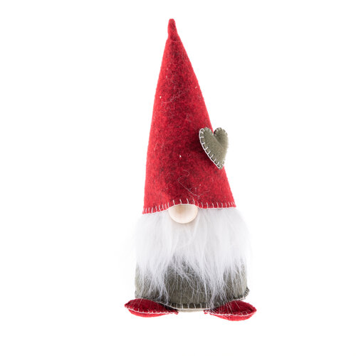 Tekstilni božični škrat, 23 cm