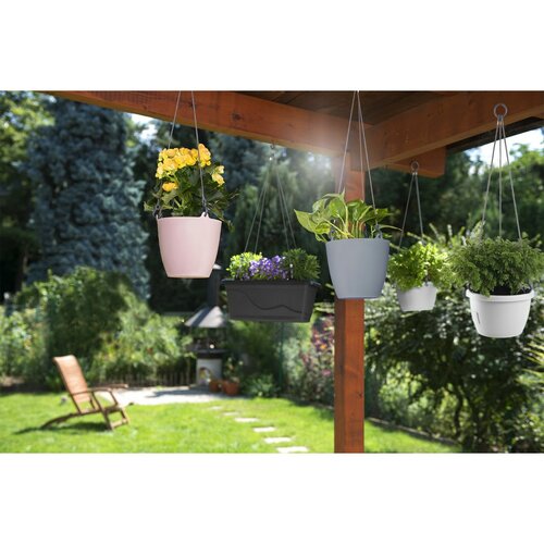 Gardenico viseči cvetlični lonec Ariella bel, 18cm