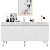 Schrank Defne White and Silver