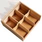 Kesper 58903 Organizator ceai bambus, 6 compartimente , 22 x 21 x 9,5 cm