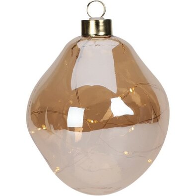 Ozdoba świąteczna LED Organic ball złoty, 10 cm