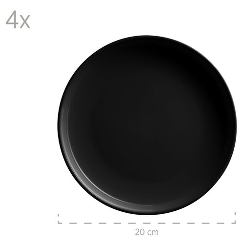 Mäser 16-częściowy zestaw do jadalni  ALENIA, czarny