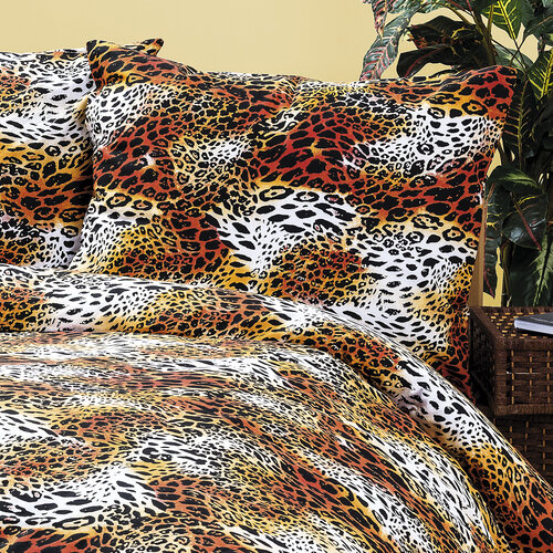Bavlněné povlečení Leopard, 140 x 200 cm, 70 x 90 cm
