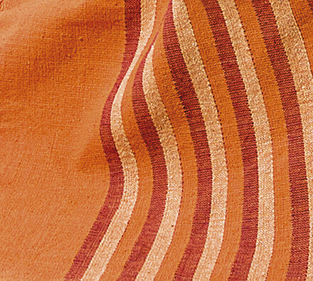 Prikrývka na posteľ so strapcami, oranžová, 220 x 260 cm