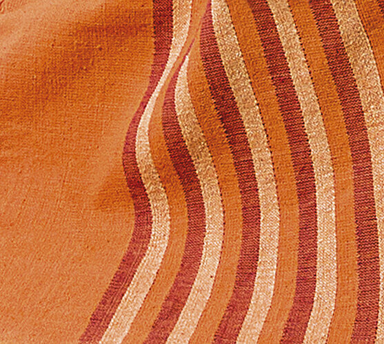 Přehoz na postel s třásněmi, oranžová, 220 x 260 cm