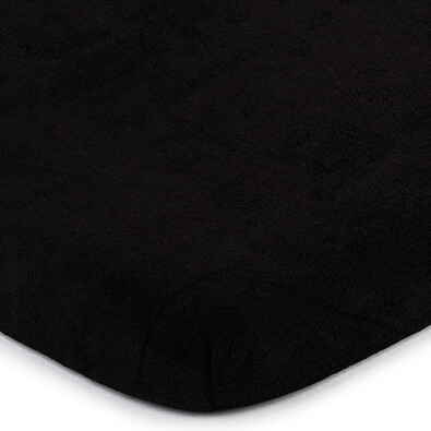 Cearșaf de pat 4Home, din frotir, negru, 90 x 200 cm