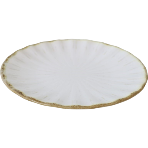 Sada 6 kameninových  dezertních talířů Shellure 22 cm