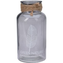 Green nature üvegváza, szürke, 8 x 13 cm
