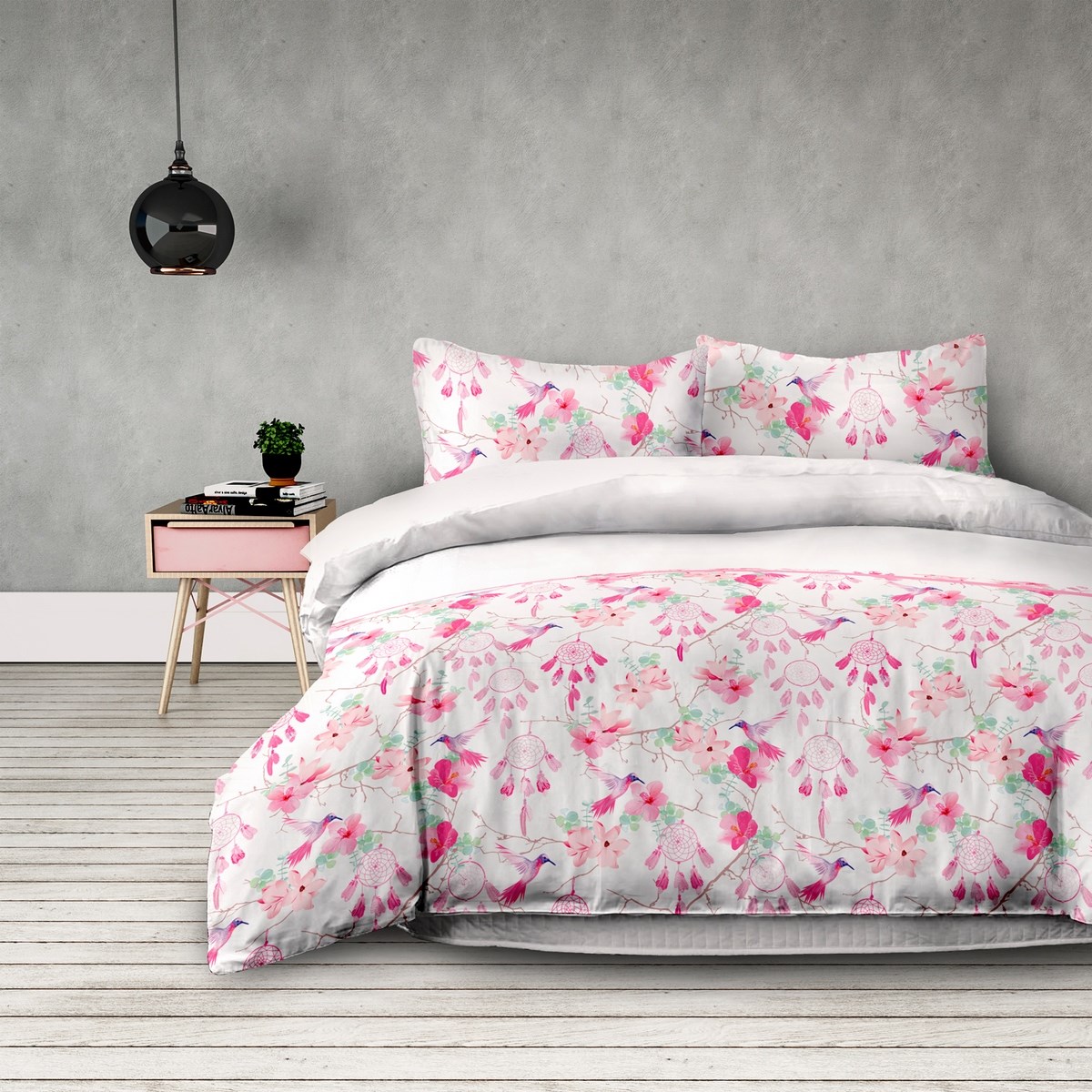 AmeliaHome Flanelové povlečení Sweet Dreams, 160 x 200 cm, 2 ks 70 x 80 cm