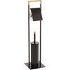 Suport pentru hârtie igienică cu perie Spirella Chic 75 x 19 x 19 cm, negru