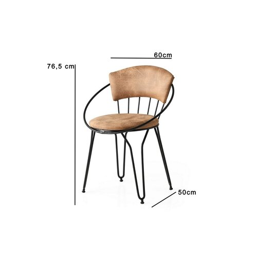 Set de scaune de sufragerie Istanbul Beige andBlack, 2 buc.