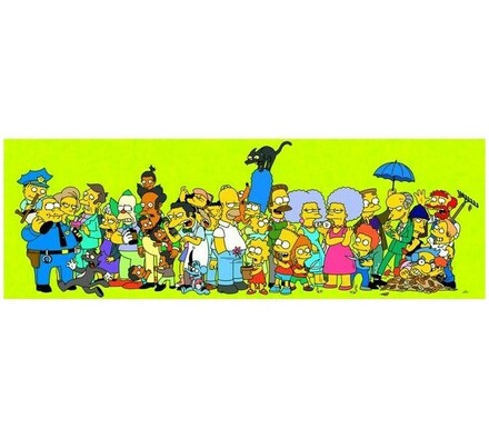 Puzzle Simpsonovi Springfield Dino Toys, 1000 dílk, vícebarevná