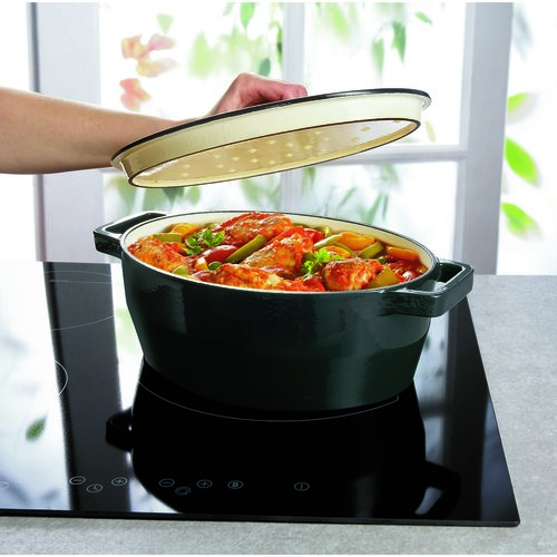 Pyrex Liatinový kastról s pokrievkou 6 l, 33 x 25 cm, sivá