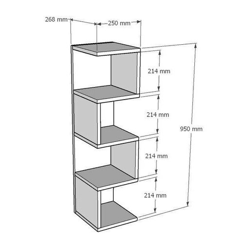 Biblioteczka Alin Sapphire Oak