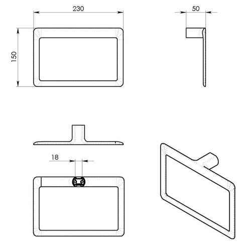 GEDY PI7002 Nosilec brisač Pirenei, bela mat