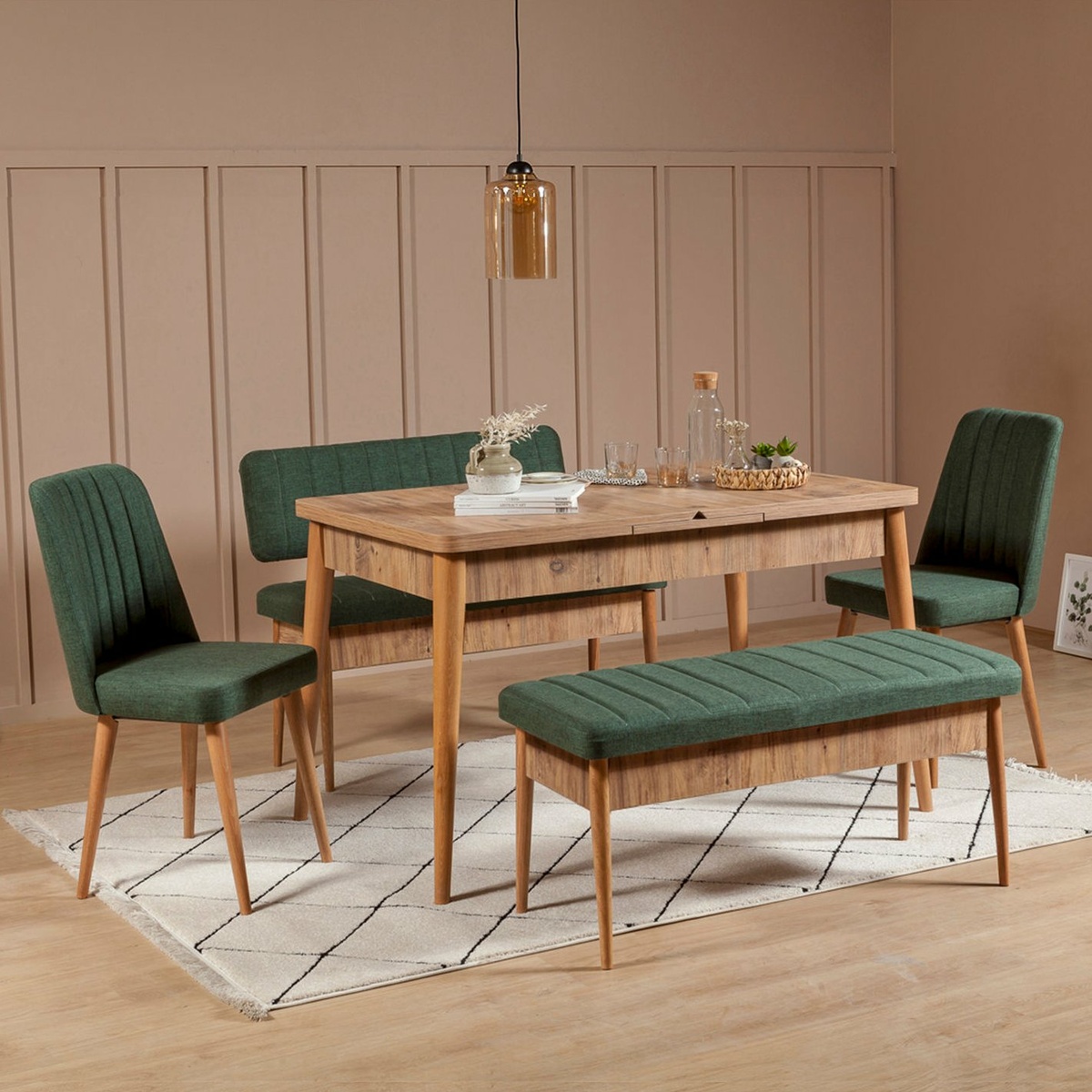 Jedálenská súprava Vina Atlantic Pine and GreenII, 5 ks