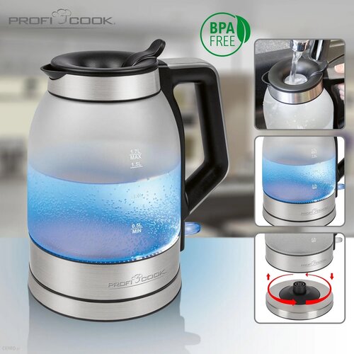 ProfiCook WKS 1215 G elektromos vízforraló 1,7 l