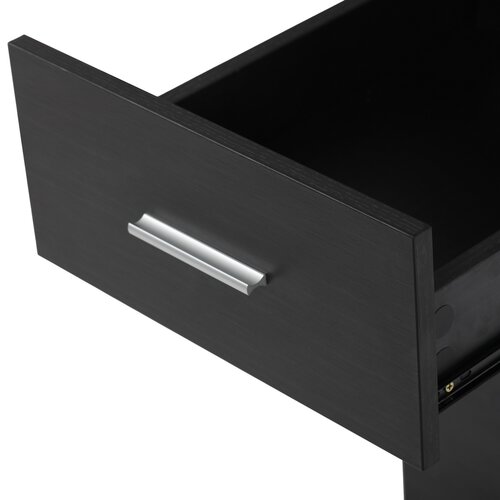 Irodai asztal 3218 OAK, fekete és tölgy