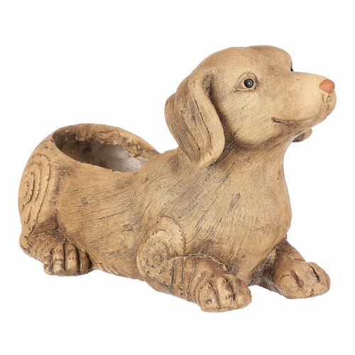 Cutie de flori Dachshund, ceramică MgO, 36 x 17 x21 cm