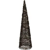 Decorațiune de Crăciun LED Cone Browee maro închis, 20 LED, 12 x 40 cm