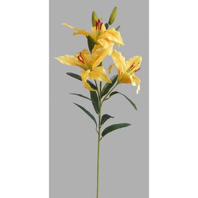 Floare artificială Crin,  galbenă