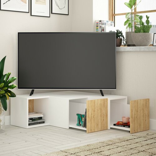 Stolik pod telewizor Compact White and Oak