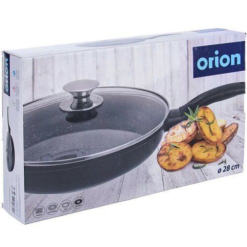 Tigaie Orion GRANDE cu capac de sticlă, 28 cm