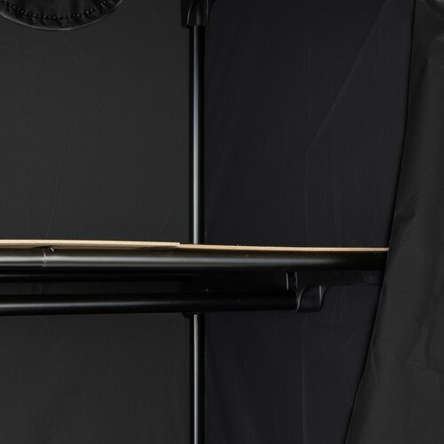 Wenko Faltbarer Kleiderschrank aus PEVA-Folie mit Regal, Deep Black, 160 x 50 x 75 cm