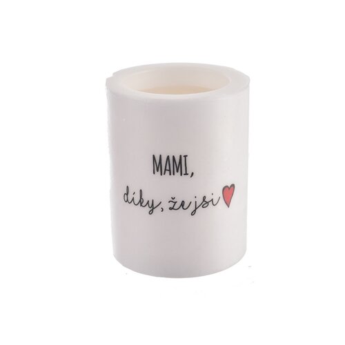 InDecor Sviečka s vôňou MAMI, díky, že jsi, 8 x 10 cm