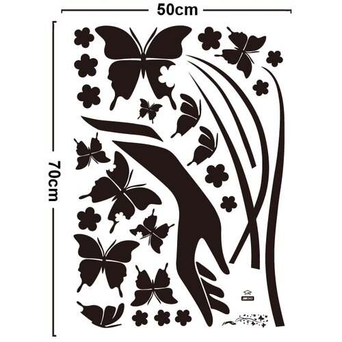 Stickere decorative fluture pe palmă