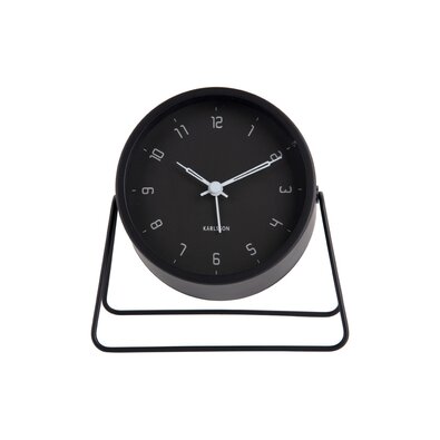 Ceas cu alarmă Karlsson 5952BK de design 13 cm ,negru