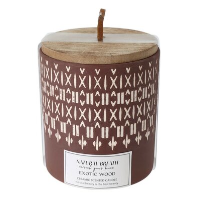 Свічка Natural Breath, натуральний віск, аромат Exotic Wood, 205 г