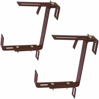 Verstellbare Halterung für selbstbewässernde Pflanzbehälter braun, 2 Stück