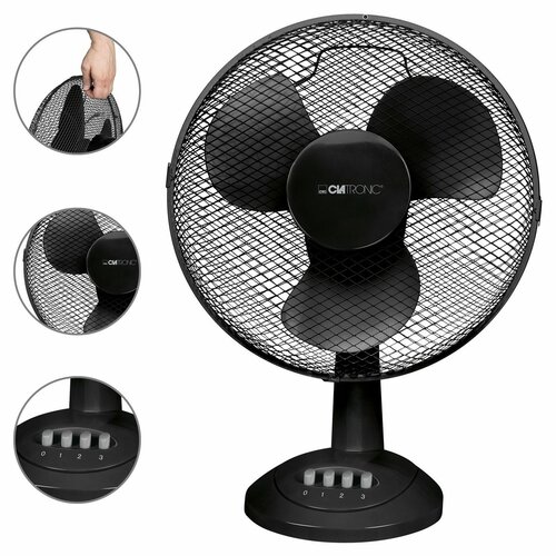 Clatronic VL 3602 BK asztali ventilátor 30 cm ,fekete