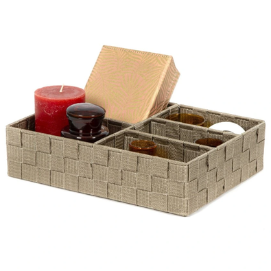 Compactor ruha- és kiegészítő-rendszerező TEX32 x 25 x 8 cm, taupe