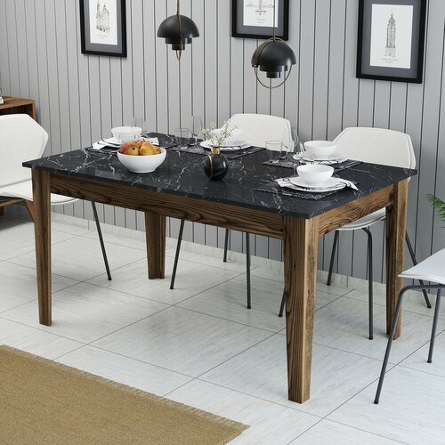 Jedálenský stôl Milan Walnut and Black