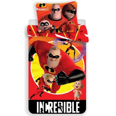 Lenjerie de pat pentru copii The Incredibles 2din flanelă, 140 x 200 cm, 70 x 90 cm