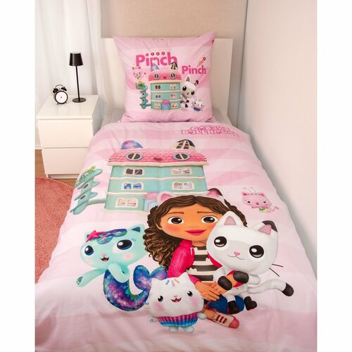 Herding Gabby's Dollhouse bombažna posteljnina, 135 x 200 cm, 80 x 80 cm