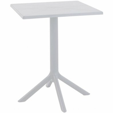 Gartentisch, quadratisch, 60 x 60 x 77,5 cm, weiß