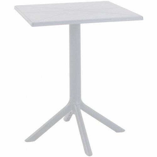 Gartentisch, quadratisch, 60 x 60 x 77,5 cm, weiß