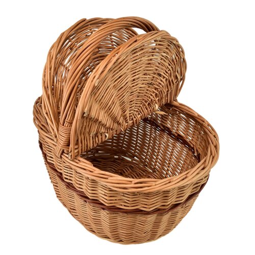 Pletena košara Piknik ovalna M, 36 x 26 cm