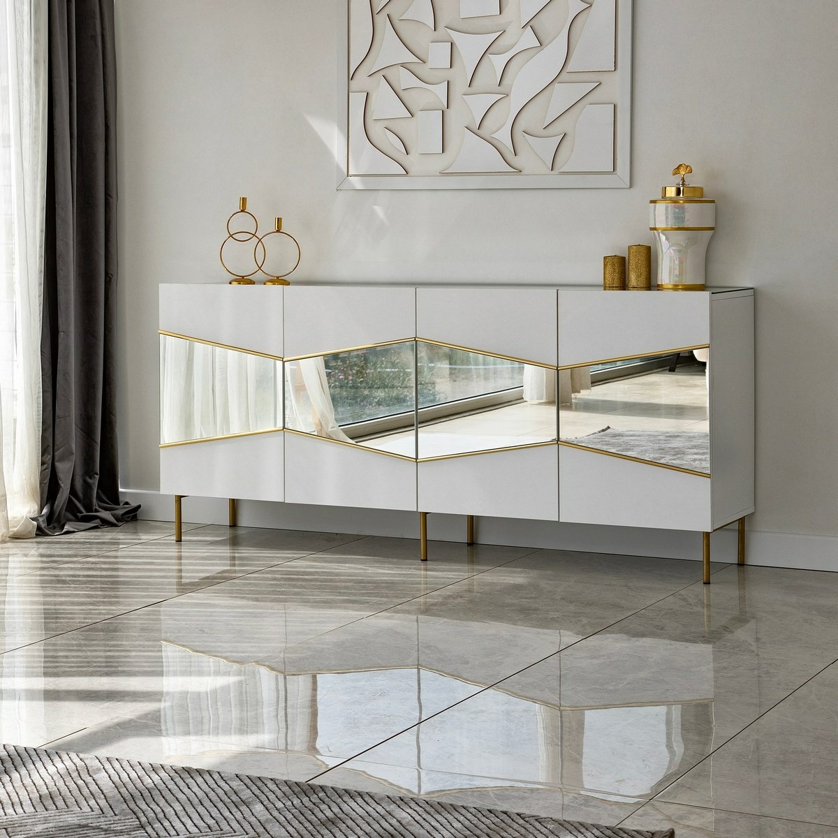 Skrinka Nice White and Gold