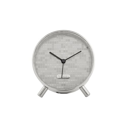 Karlsson 6004SI dizajnový budík strieborná, pr. 11 cm